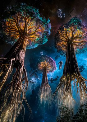 Astronauts & Cosmic Trees