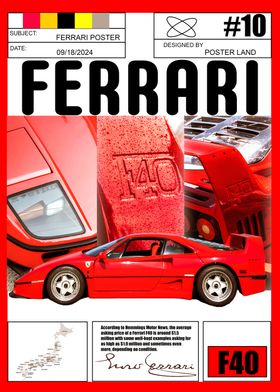 Ferrari F40 Vintage Car