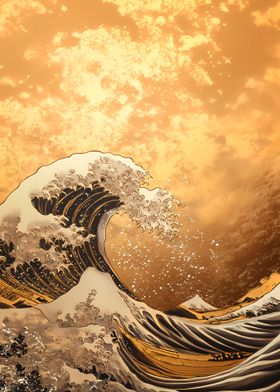 Golden Wave Art Print