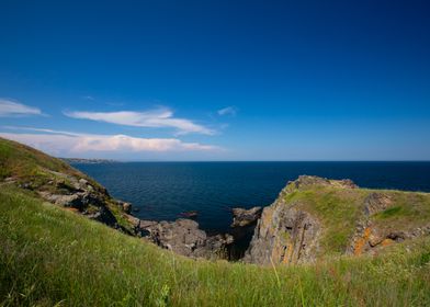 Coastal Cliffs and Blue Sky