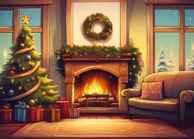 Cozy Christmas Fireplace