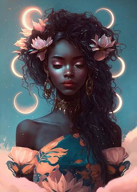 Moonlit Melanin Beauty