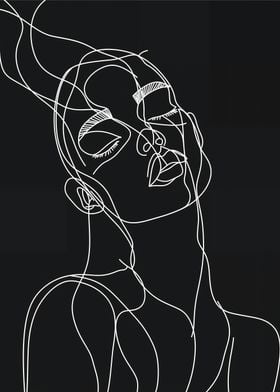 Line Art Woman Portrait