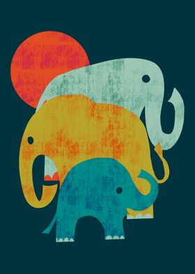 Mid Century Elephants