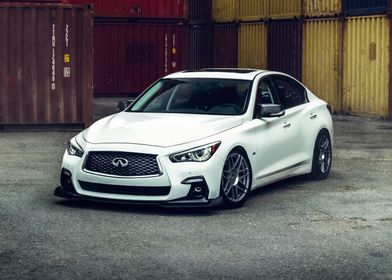 White Infiniti Q50