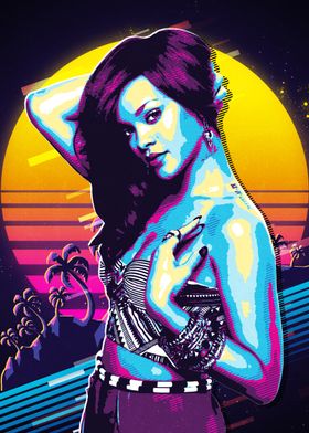 Rihanna Retro Pop Art