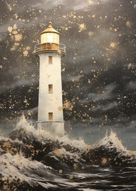 Metal Flake Lighthouse