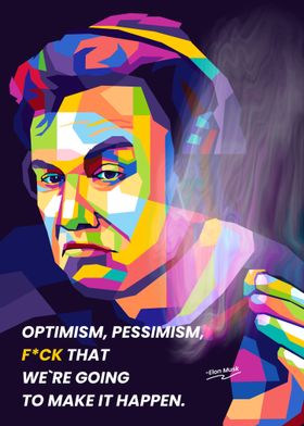 Elon Musk Pop Art Quote