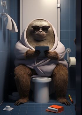 Sloth in Bathroom