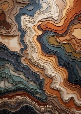 Abstract Topographic Art