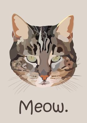 Meow Cat Portrait