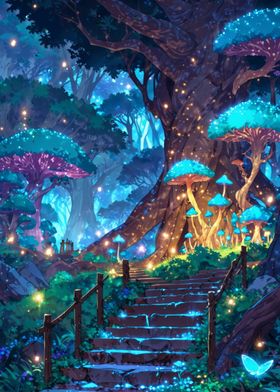 Mystical Mushrooms Forest