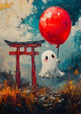 Ghost with Red Balloon