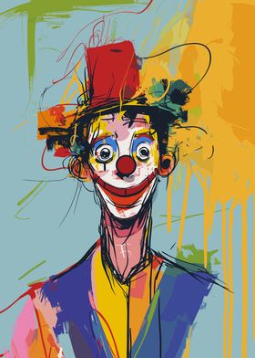 Forced Smile Clown Portrait