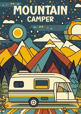 Mountain Camper Poster