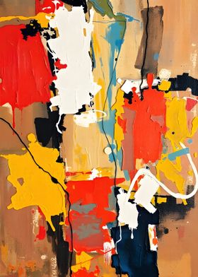 Abstract Expressionism Art with Bold Colors