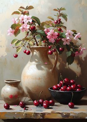 Cherry Blossom Still Life