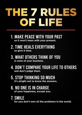 7 Rules of Life Poster