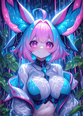 Anime Girl with Bunny Ears