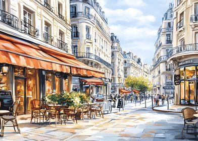 Parisian Street Cafe