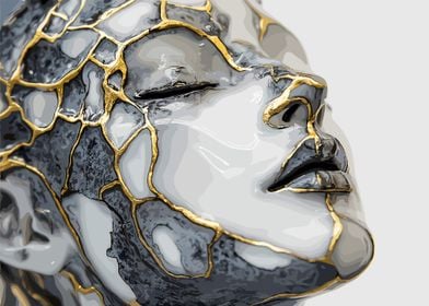 Gold Veined Face