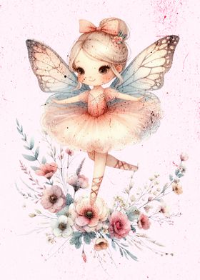 Fairy Ballerina with Flowers