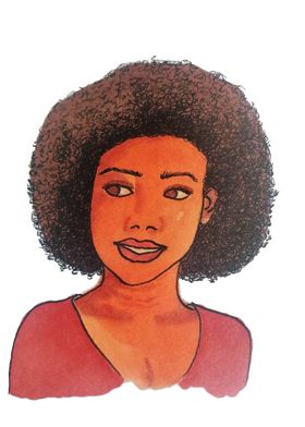 Woman with Afro