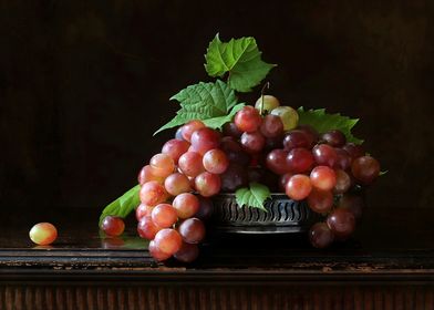 Red Grapes Still Life