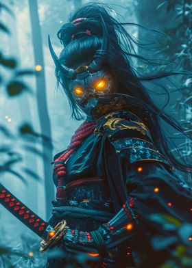 Cyberpunk Samurai Warrior