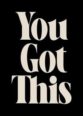 Motivational Quote in Black and White Retro Typography