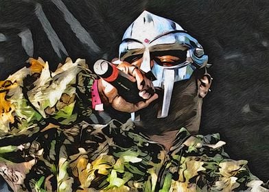 MF DOOM Rapper art drawing