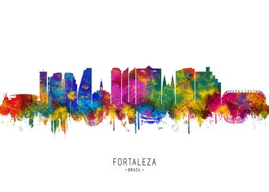 Fortaleza Skyline Watercolor