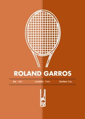 Roland Garros Tennis Poster