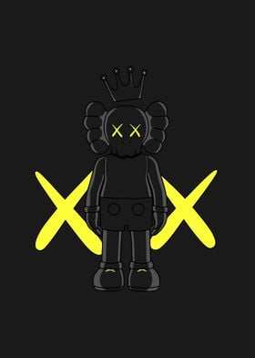 Black & Yellow Kaws