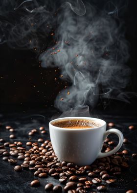 Steaming Cup of Coffee