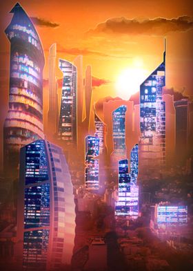 Futuristic Sunset Vibes