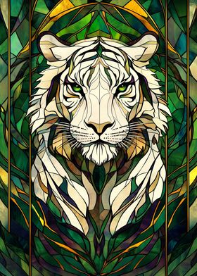 Stained Glass Tiger