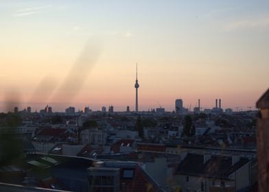 Berlin Skyline Sunset