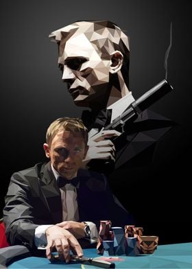 James Bond Low Poly Art