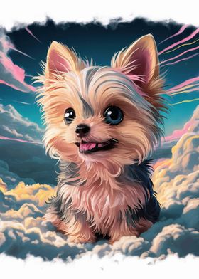 Yorkshire Terrier in Clouds