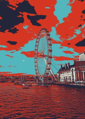 London Eye Sunset