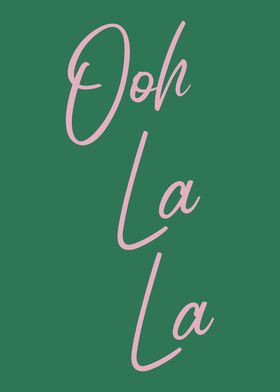 Fun French Quote in Pink and Green