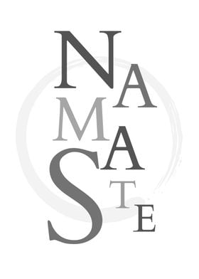 Namaste Typography Print Zen Buddha Spiritual