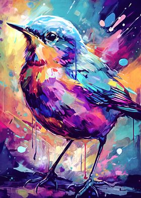 Colorful Bird Painting