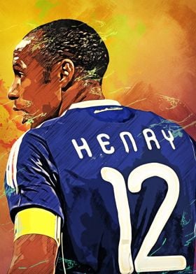 Thierry Henry Football Art