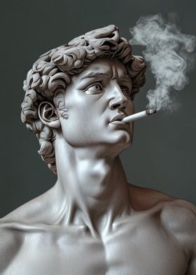 David Michelangelo Statue Smoking