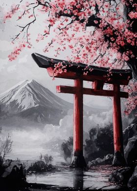 Japanese Mountain Landscape