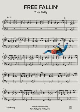 Skydiving, Free Fallin' Sheet Music