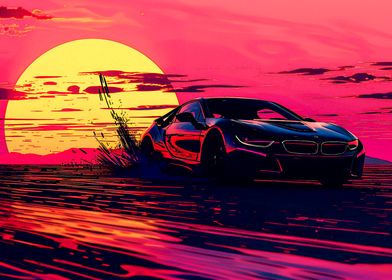 BMW i8 Sunset Drive