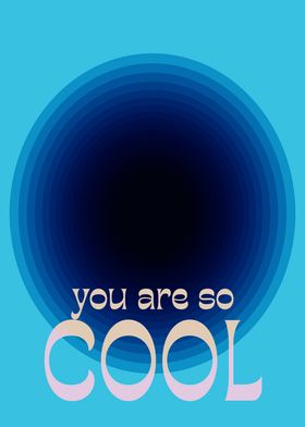 Funky Retro Blue Gradient Motivational Quote